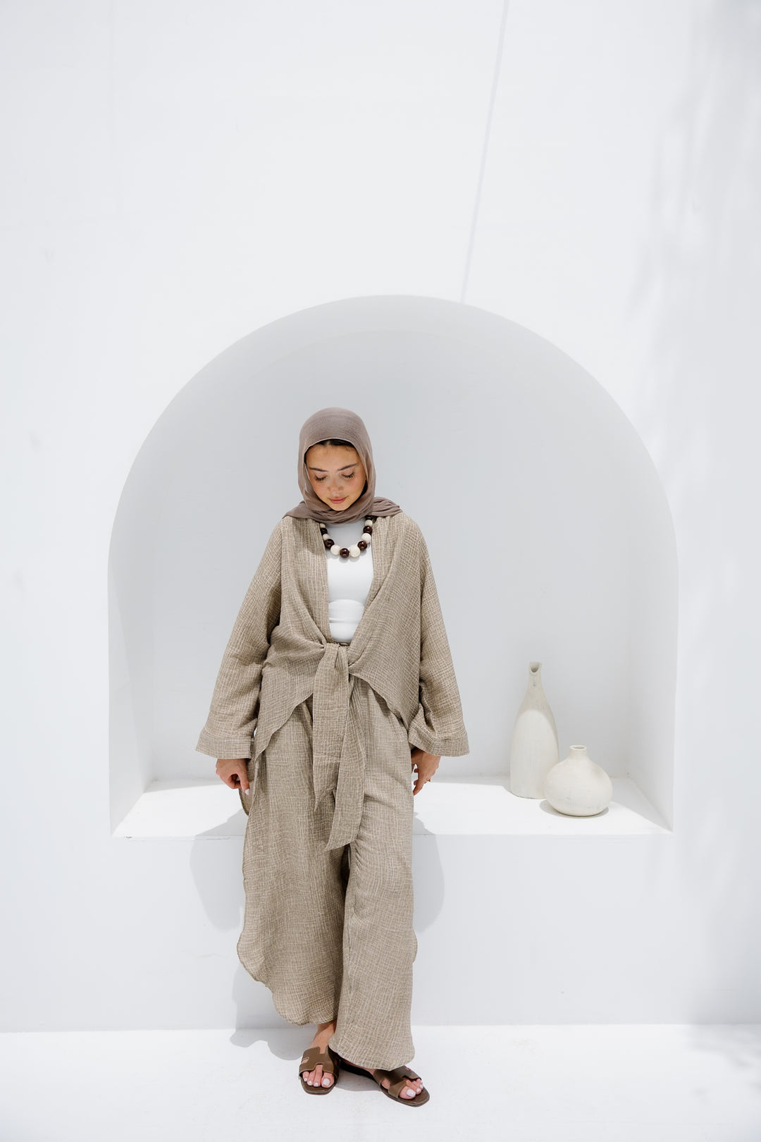 Muslin Tie Top - Olive