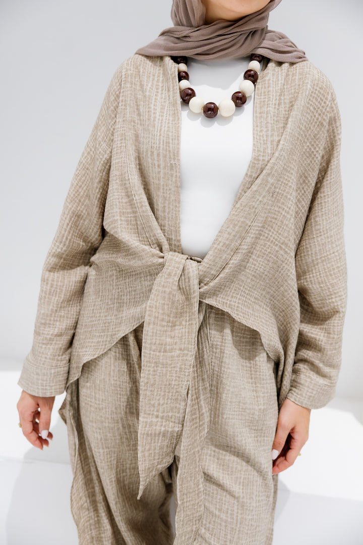 Muslin Tie Top - Olive