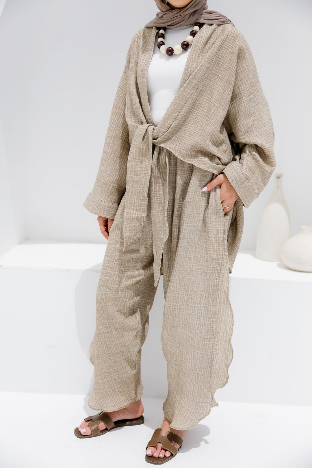 Muslin Tie Top - Olive