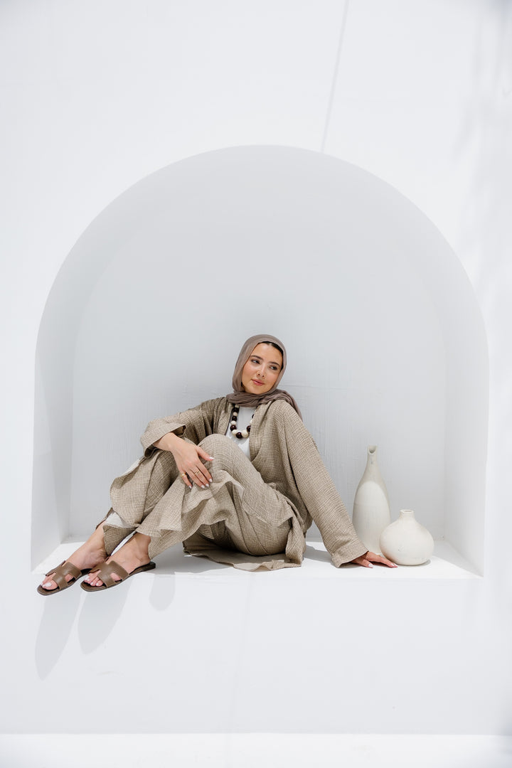 Muslin Ruffle Pants - Olive