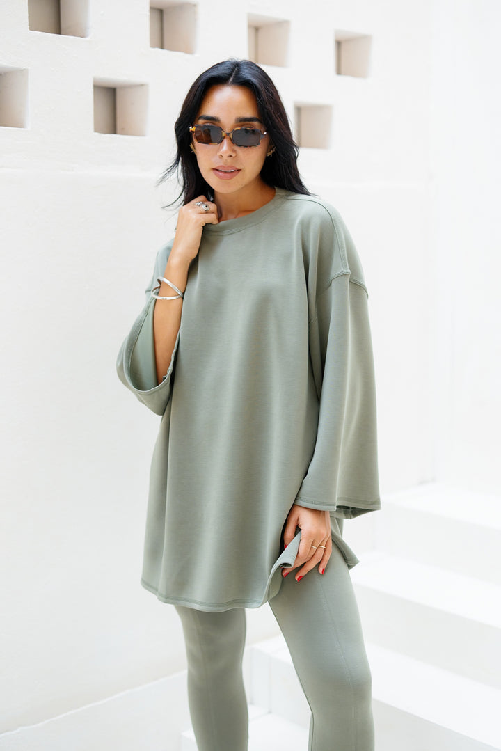 Ease Out Oversize T-shirt - Olive
