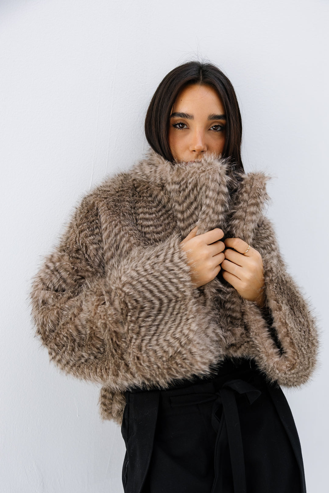 Plush Fur Jacket - Nude Beige (Premium Edition)