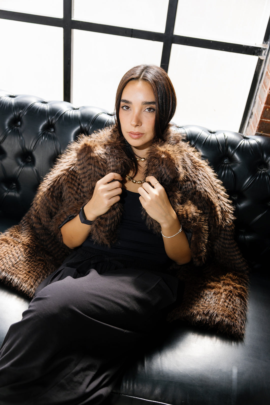Plush Fur Jacket - Brown (Premium Edition)