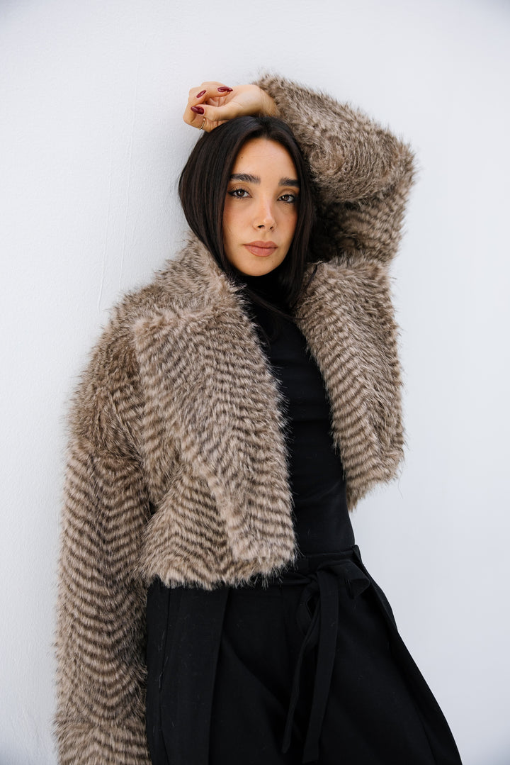 Plush Fur Jacket - Nude Beige (Premium Edition)