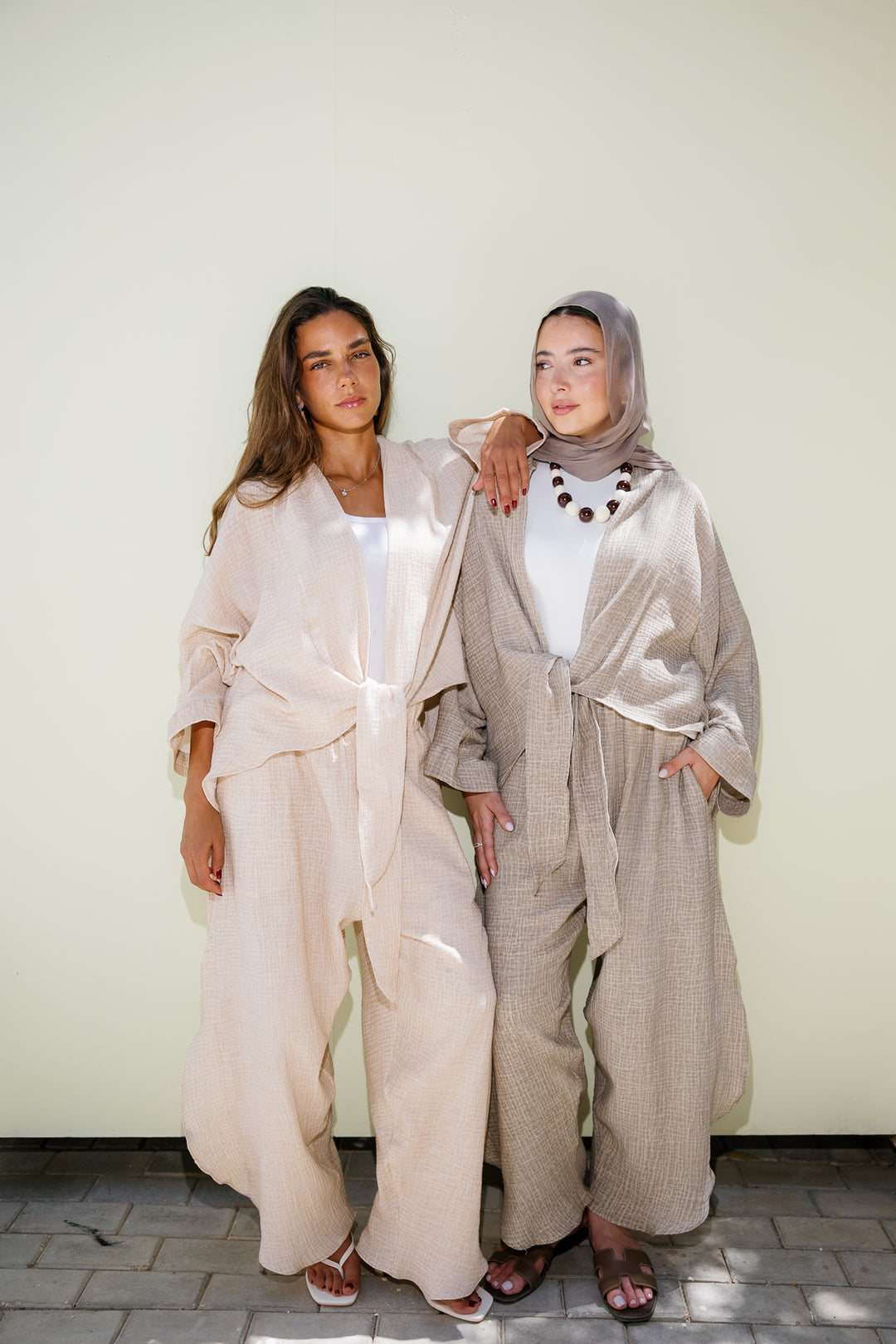 Muslin Ruffle Pants - Beige