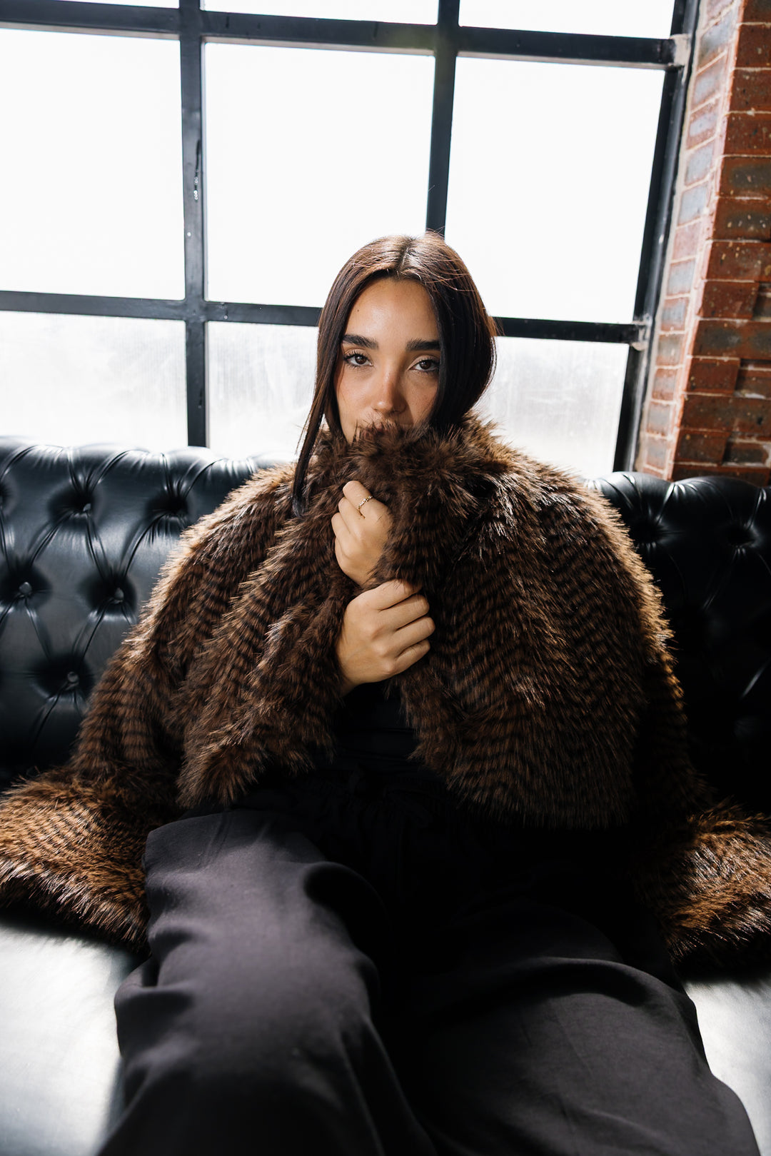 Plush Fur Jacket - Brown (Premium Edition)