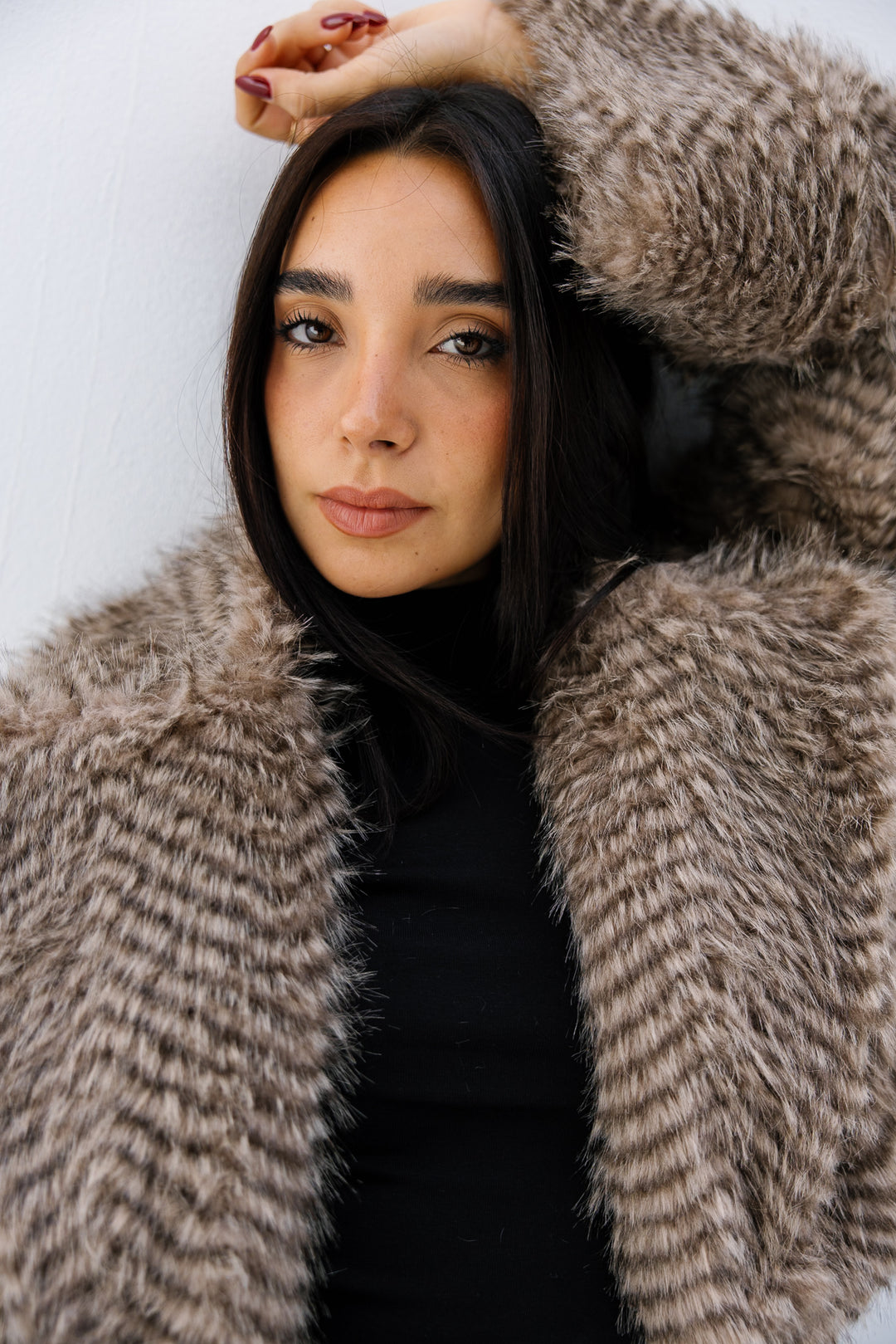 Plush Fur Jacket - Nude Beige (Premium Edition)