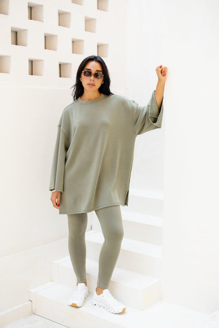 Ease Out Oversize T-shirt - Olive