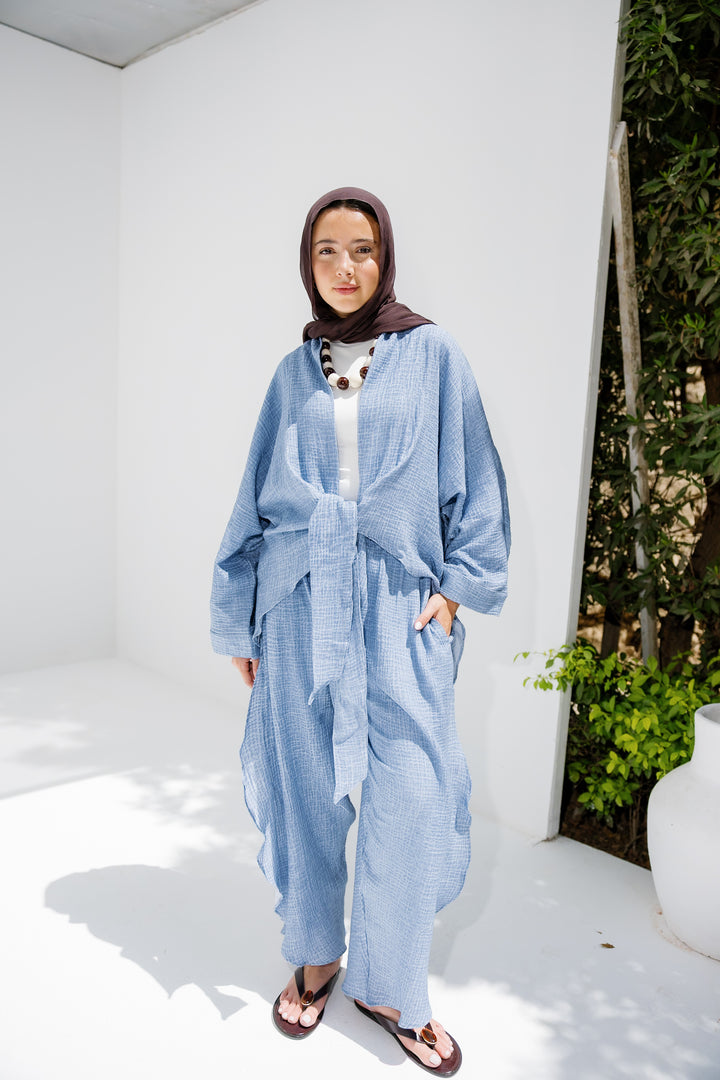 Muslin Tie Top - Blue