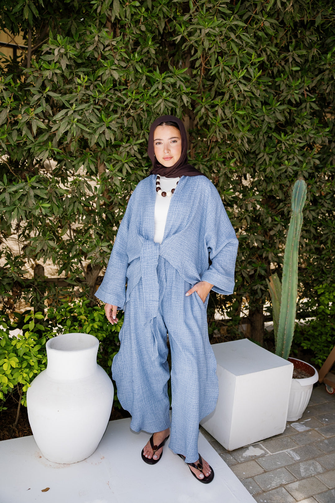 Muslin Tie Top - Blue