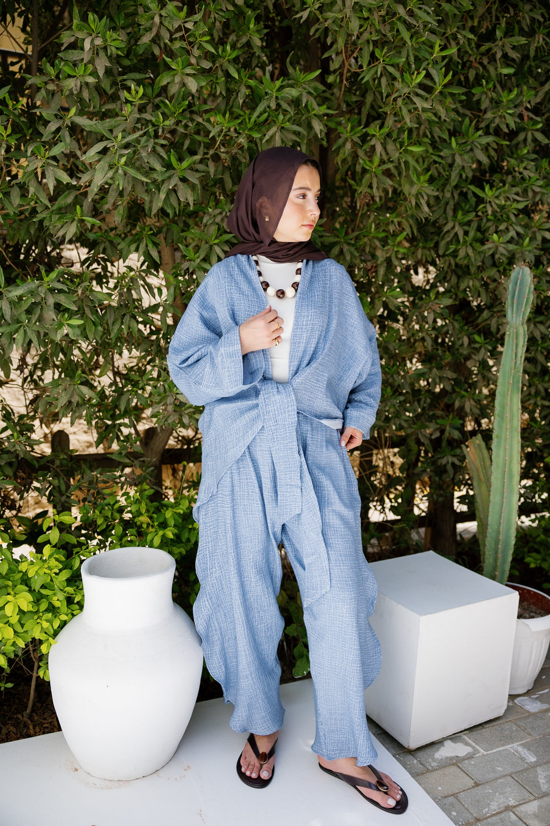 Muslin Tie Top - Blue