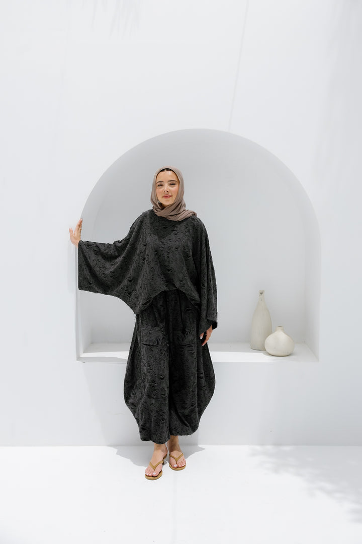 Jacquard Pants - Dark Grey