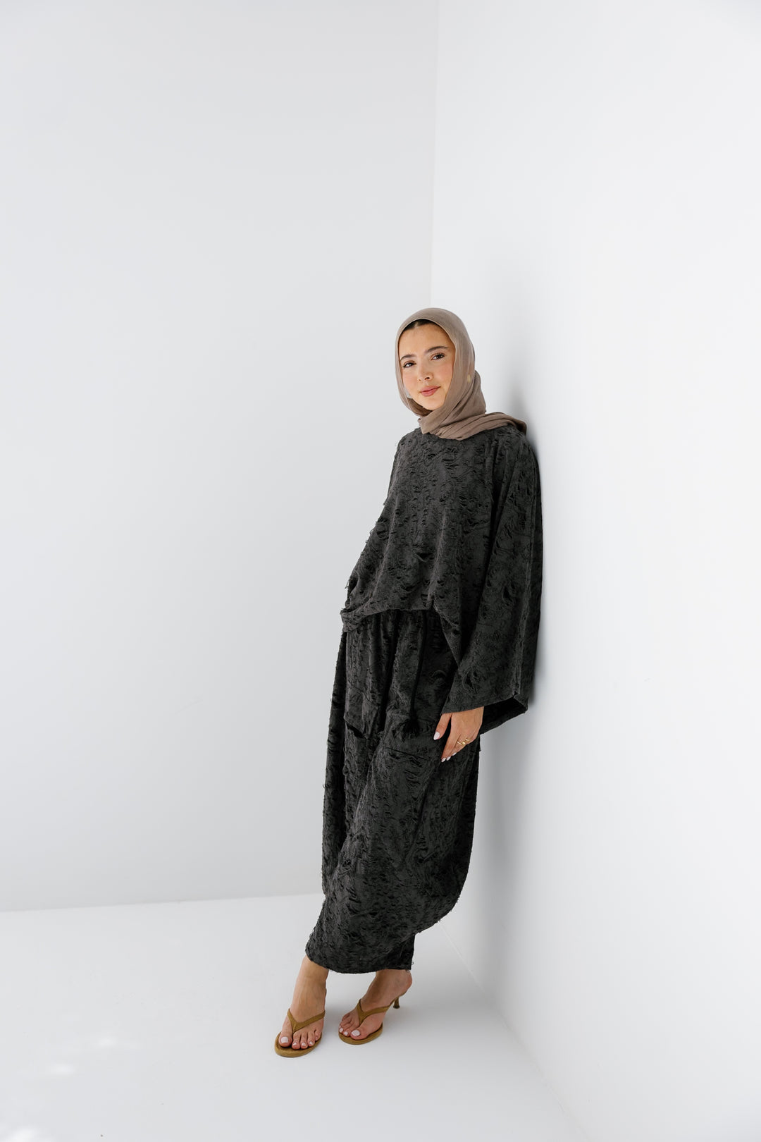 Jacquard Pants - Dark Grey