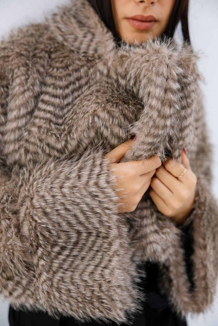Plush Fur Jacket - Nude Beige (Premium Edition)