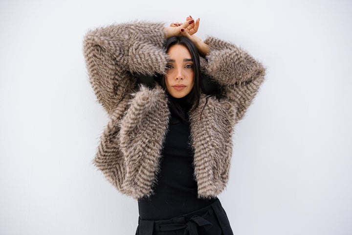 Plush Fur Jacket - Nude Beige (Premium Edition)