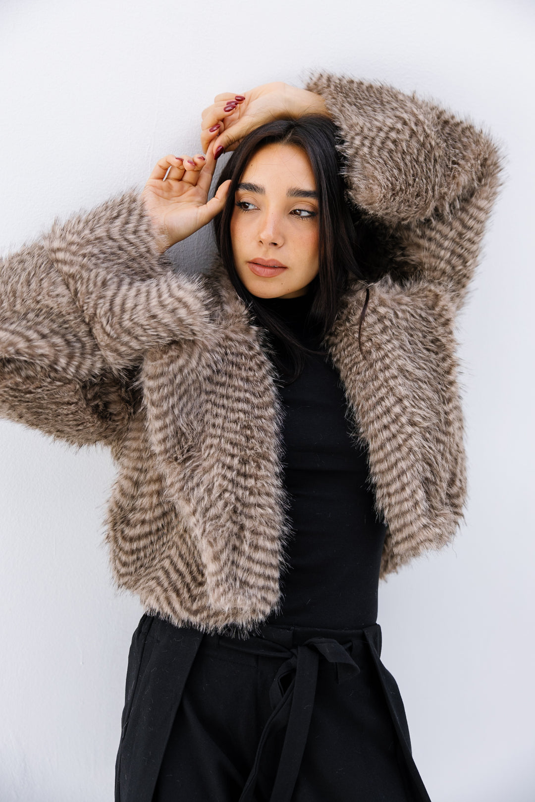 Plush Fur Jacket - Nude Beige (Premium Edition)