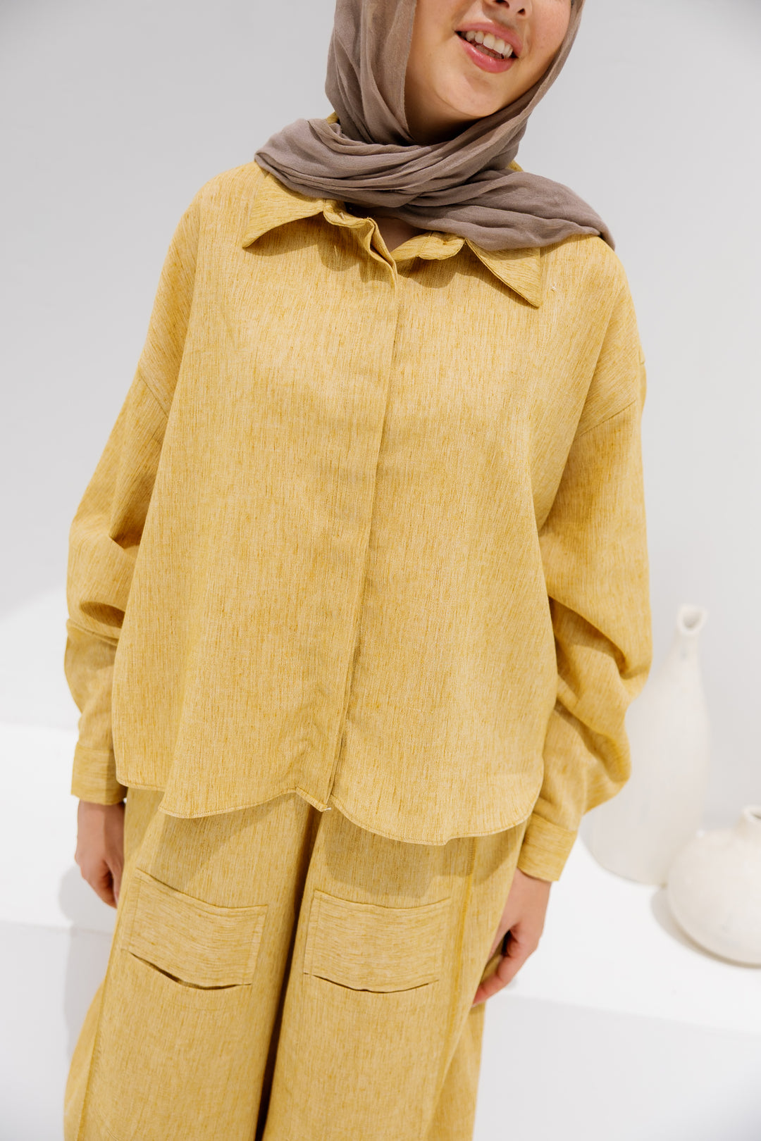 Breeze Linen Shirt - Mustard