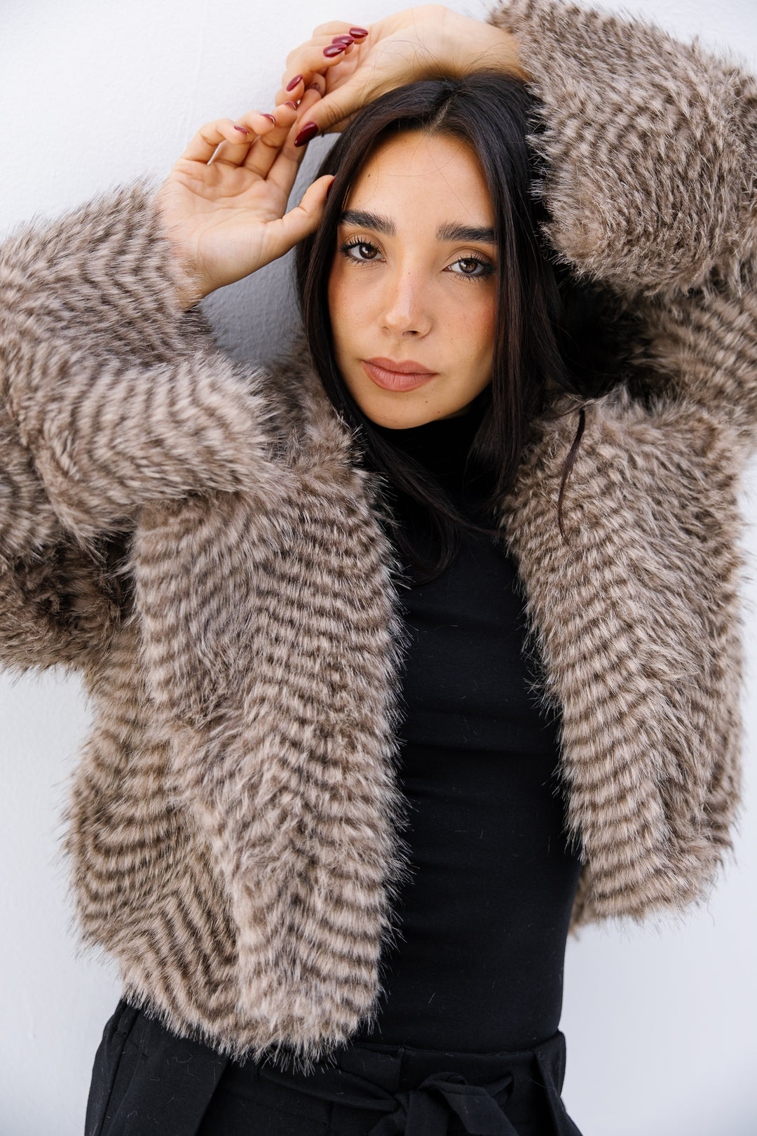 Plush Fur Jacket - Nude Beige (Premium Edition)