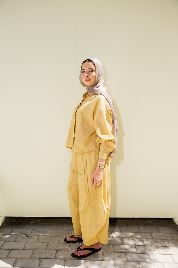 Breeze Linen Shirt - Mustard