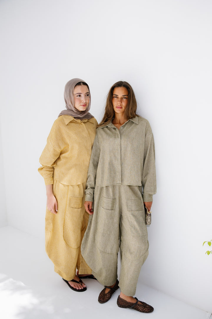 Breeze Linen Shirt - Olive
