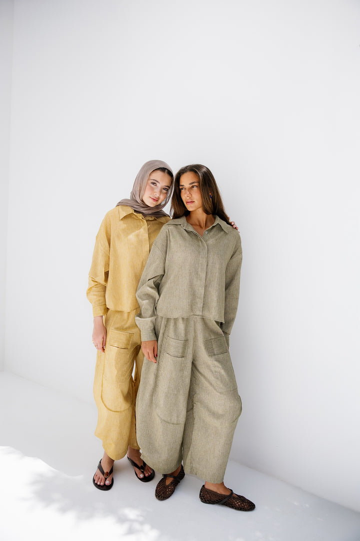 Breeze Linen Shirt - Olive