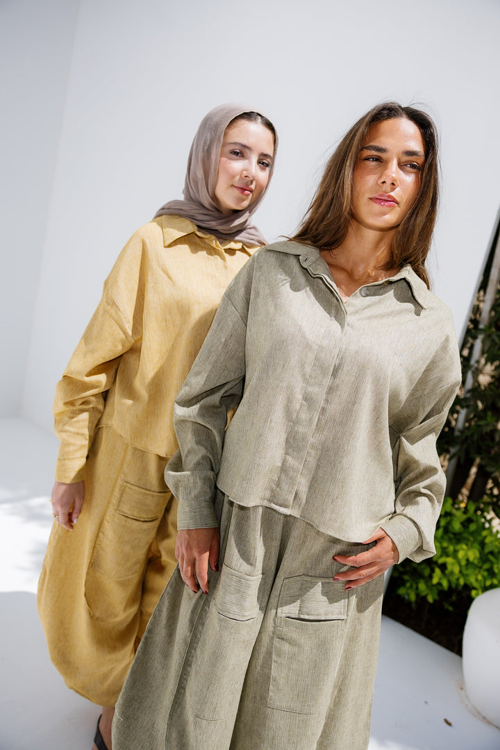 Breeze Linen Shirt - Olive