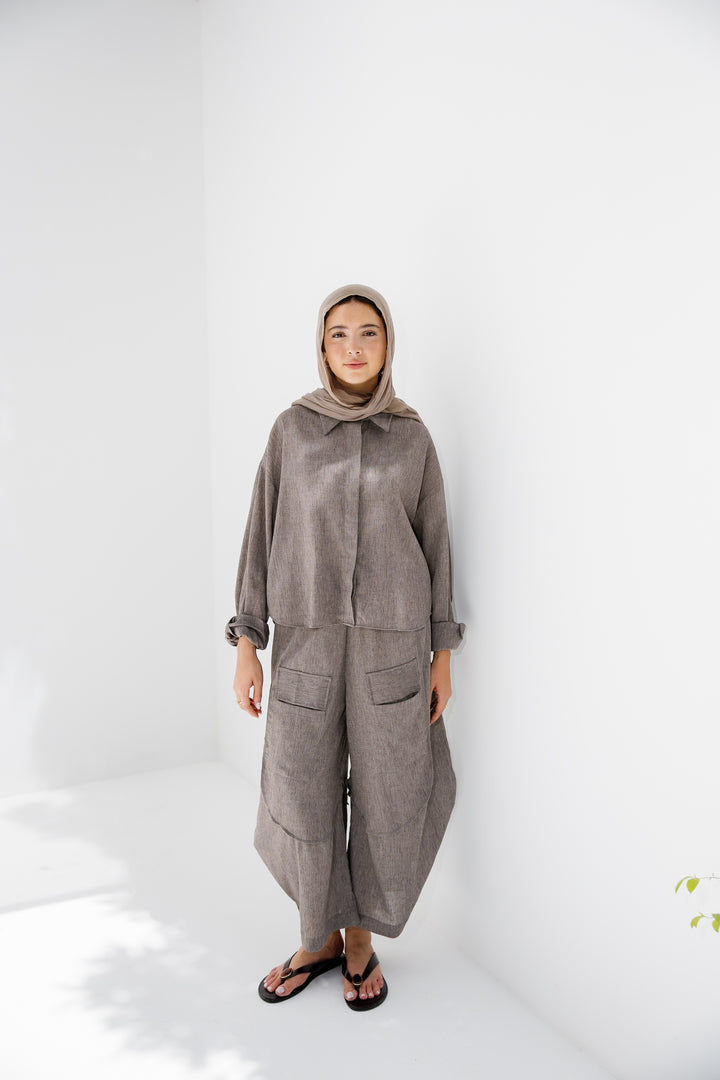 Breeze Linen Shirt - Brown