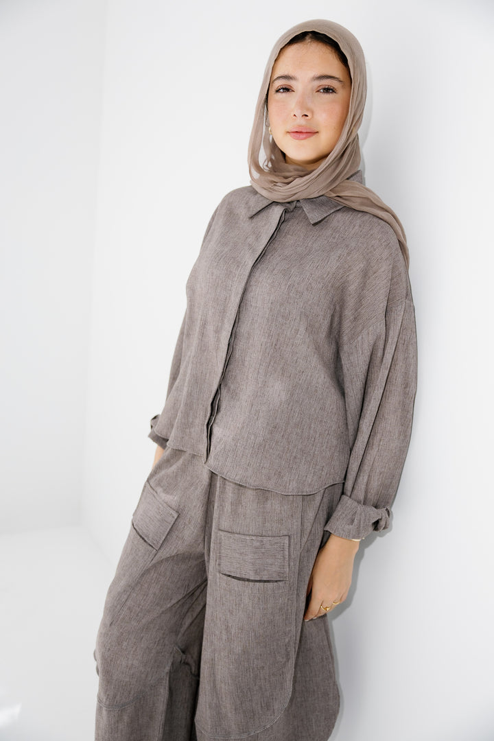 Breeze Linen Shirt - Brown