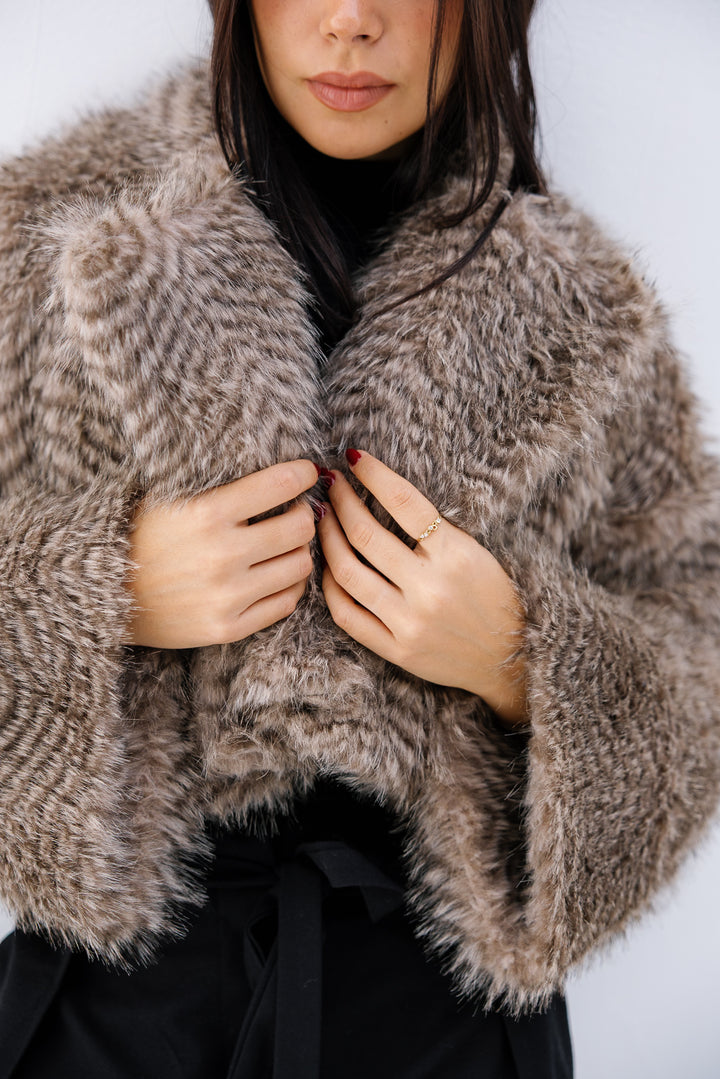 Plush Fur Jacket - Nude Beige (Premium Edition)