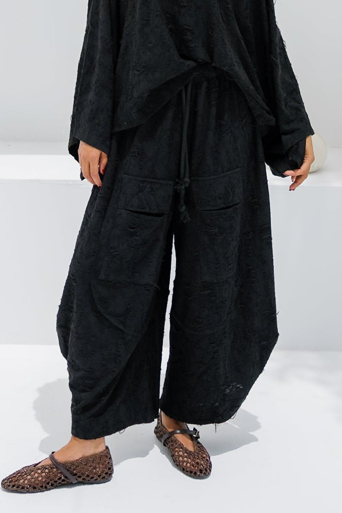 Jacquard Pants - Black