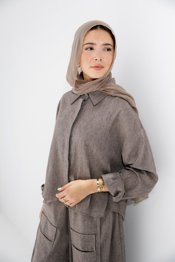 Breeze Linen Shirt - Brown