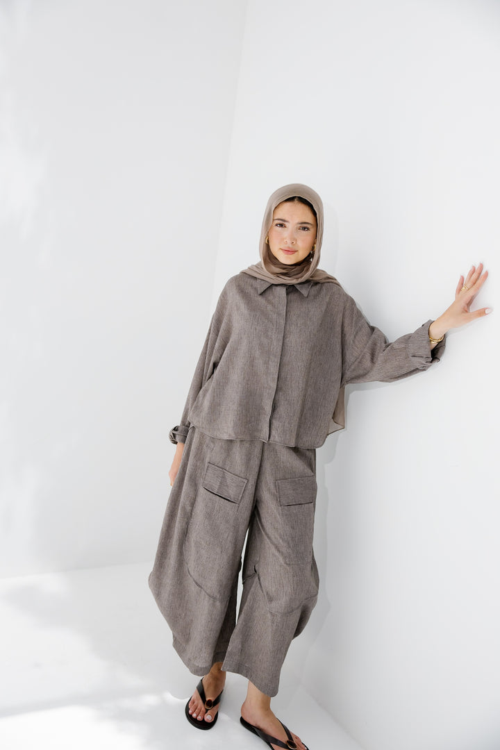 Breeze Linen Shirt - Brown