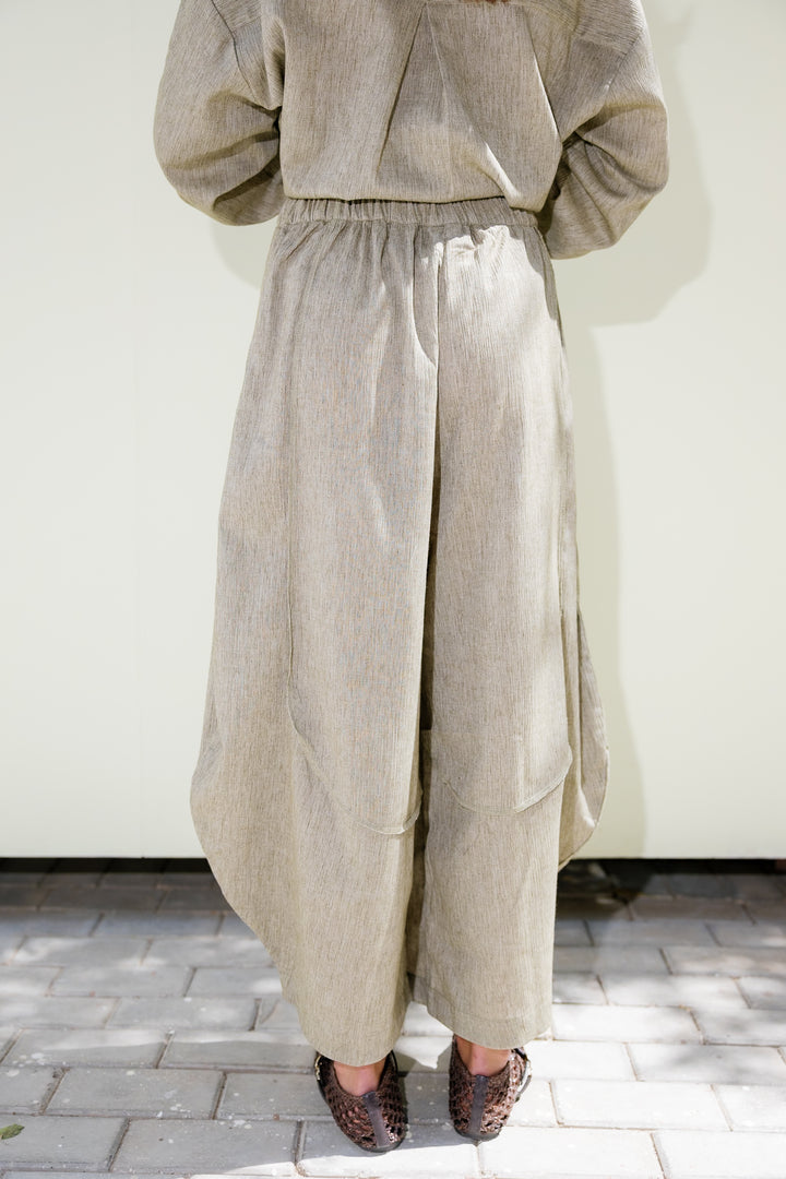 Breeze Balloon Linen Pants - Olive