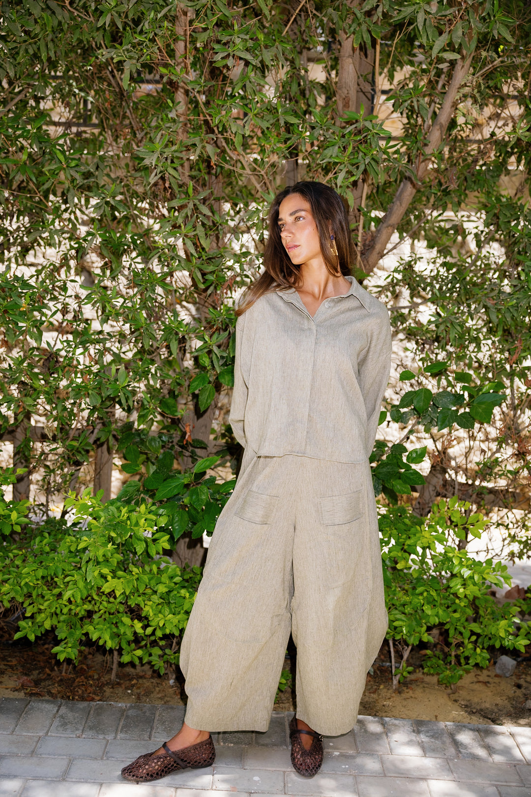 Breeze Linen Shirt - Olive