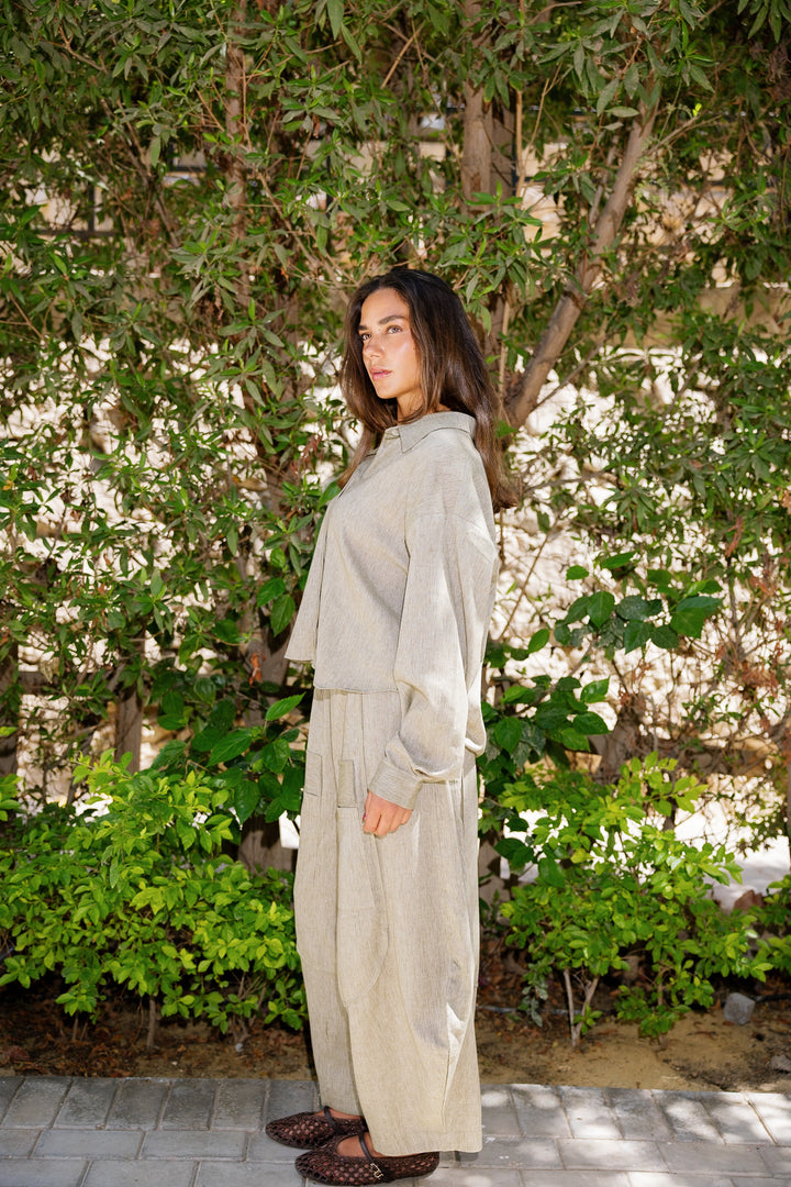 Breeze Linen Shirt - Olive