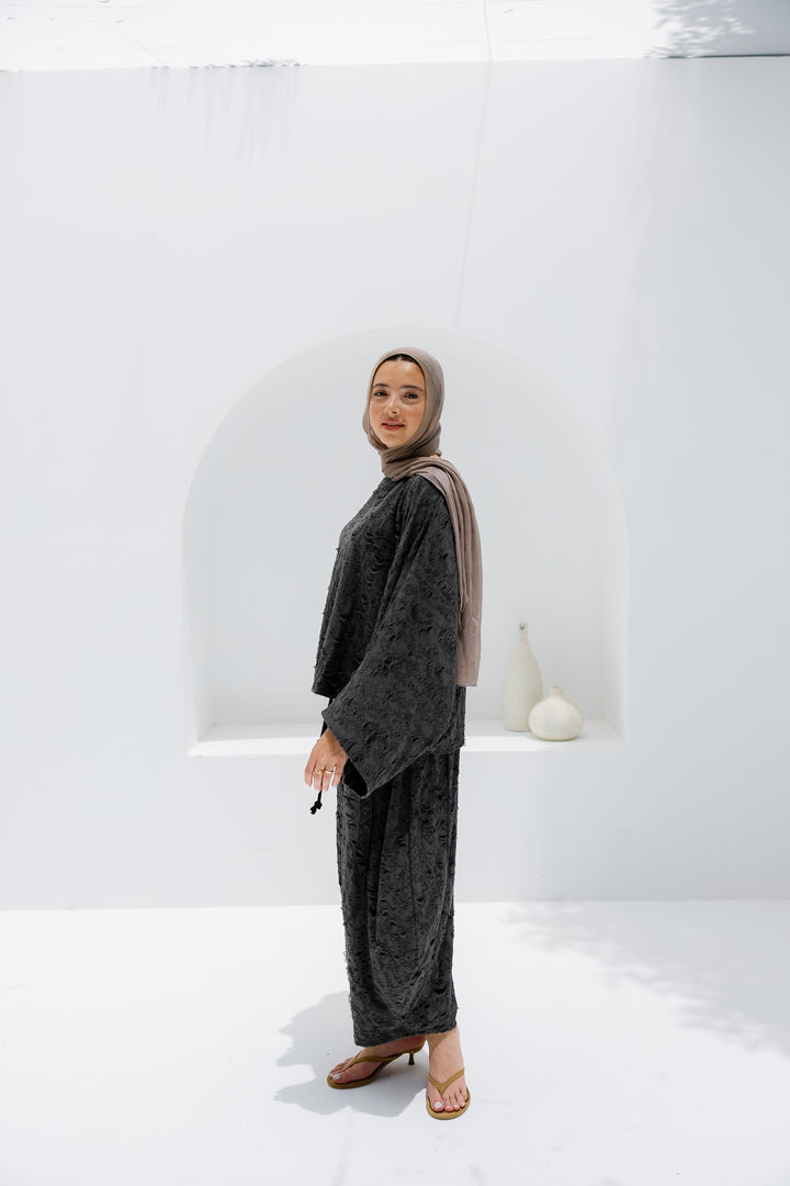 Jacquard Pants - Dark Grey