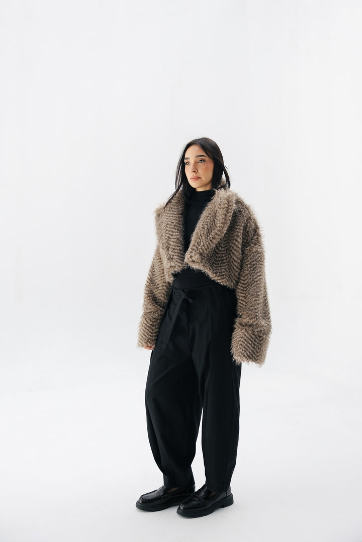 Plush Fur Jacket - Nude Beige (Premium Edition)