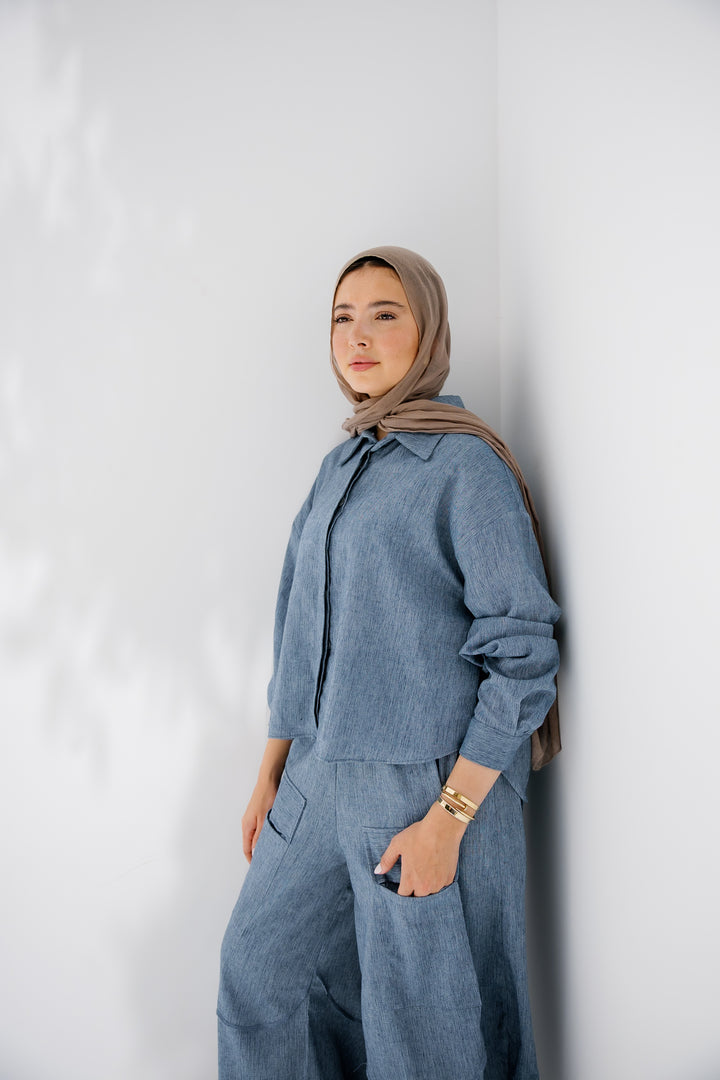 Breeze Linen Shirt - Blue
