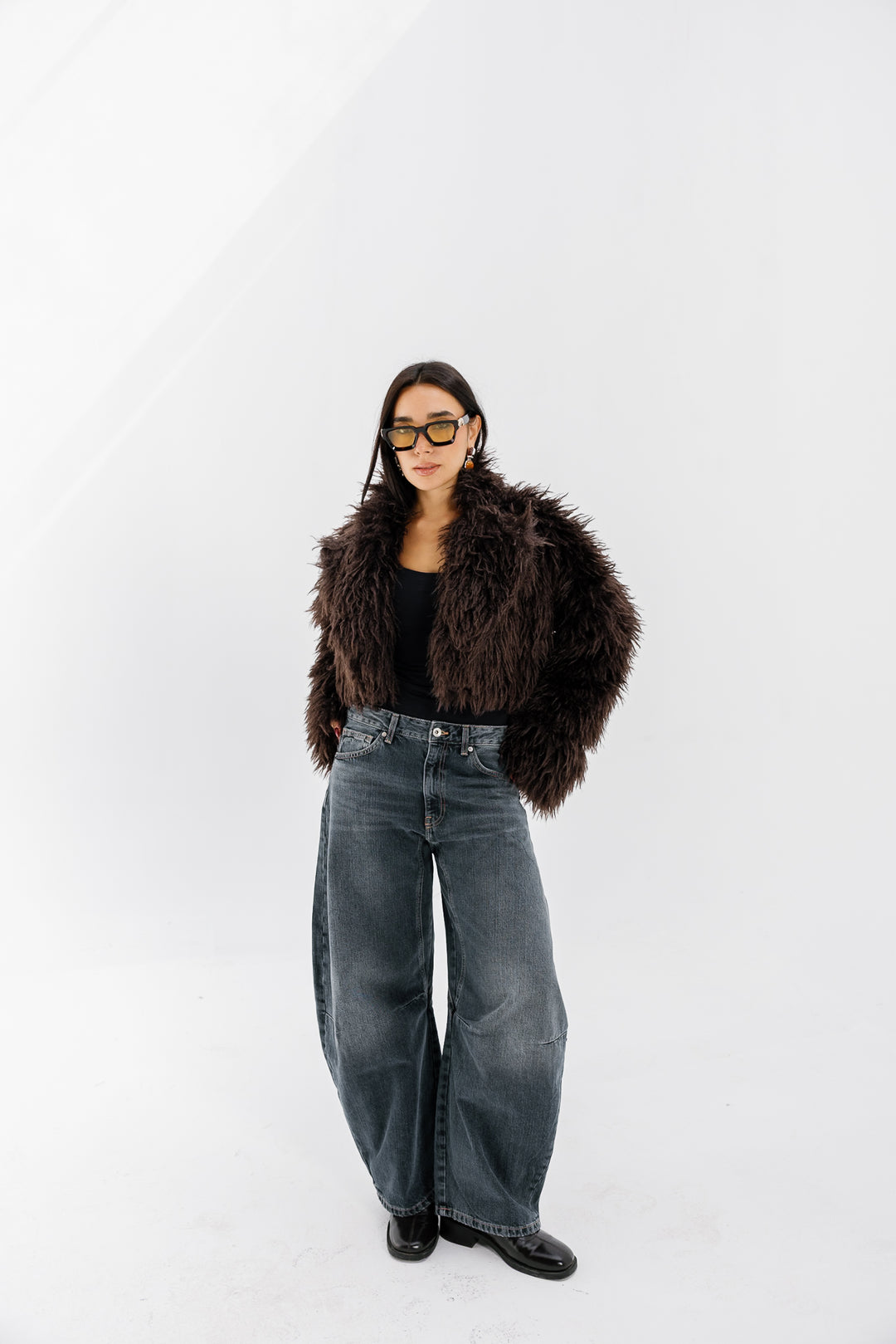 Bold Fur Jacket - Brown (Premium Edition)