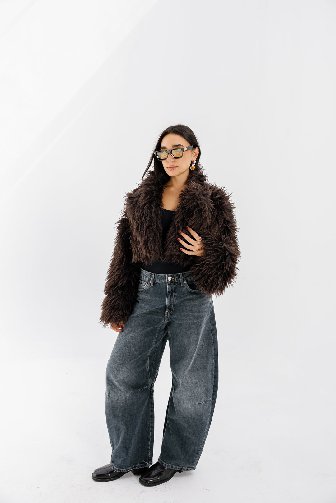 Bold Fur Jacket - Brown (Premium Edition)
