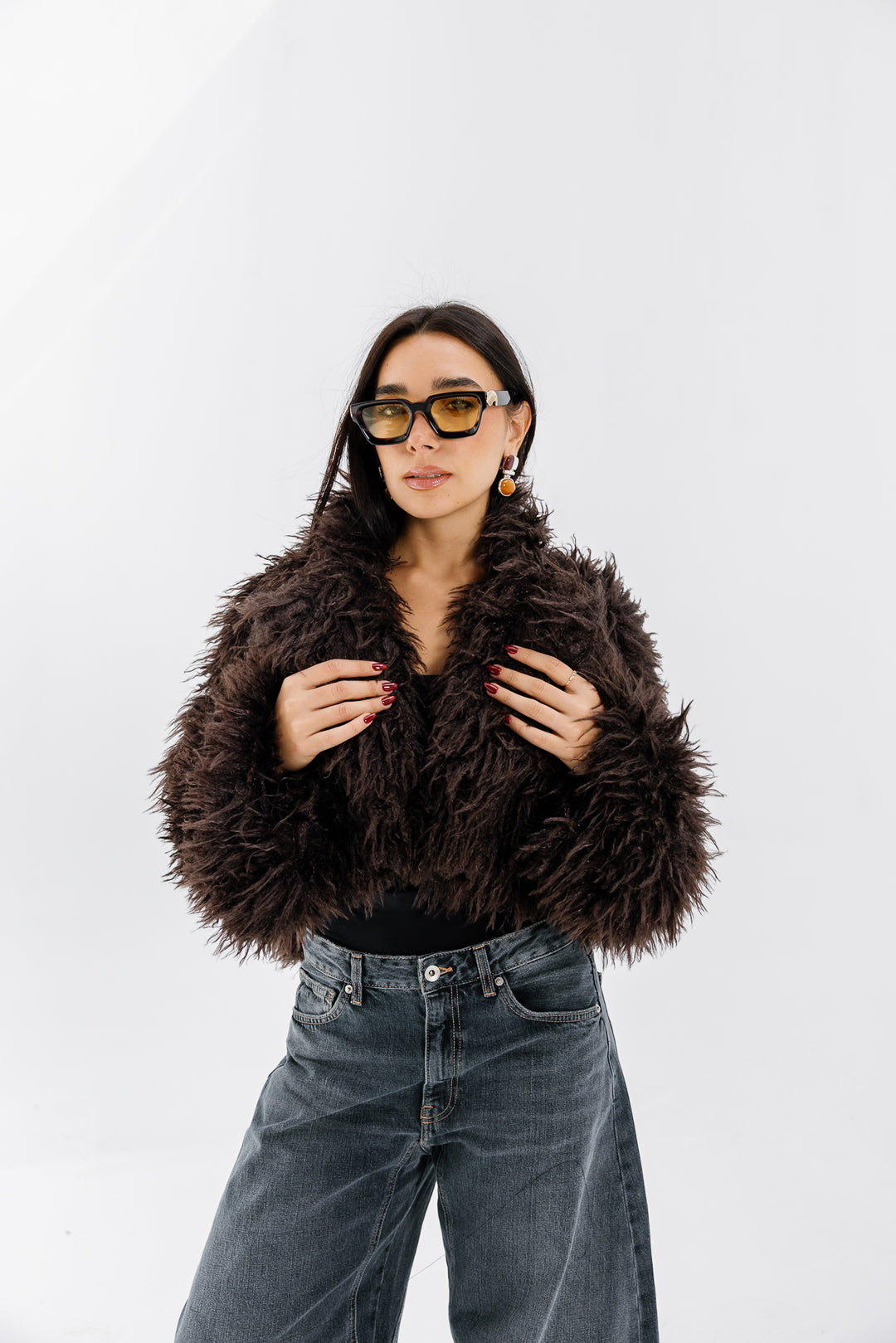 Bold Fur Jacket - Brown (Premium Edition)