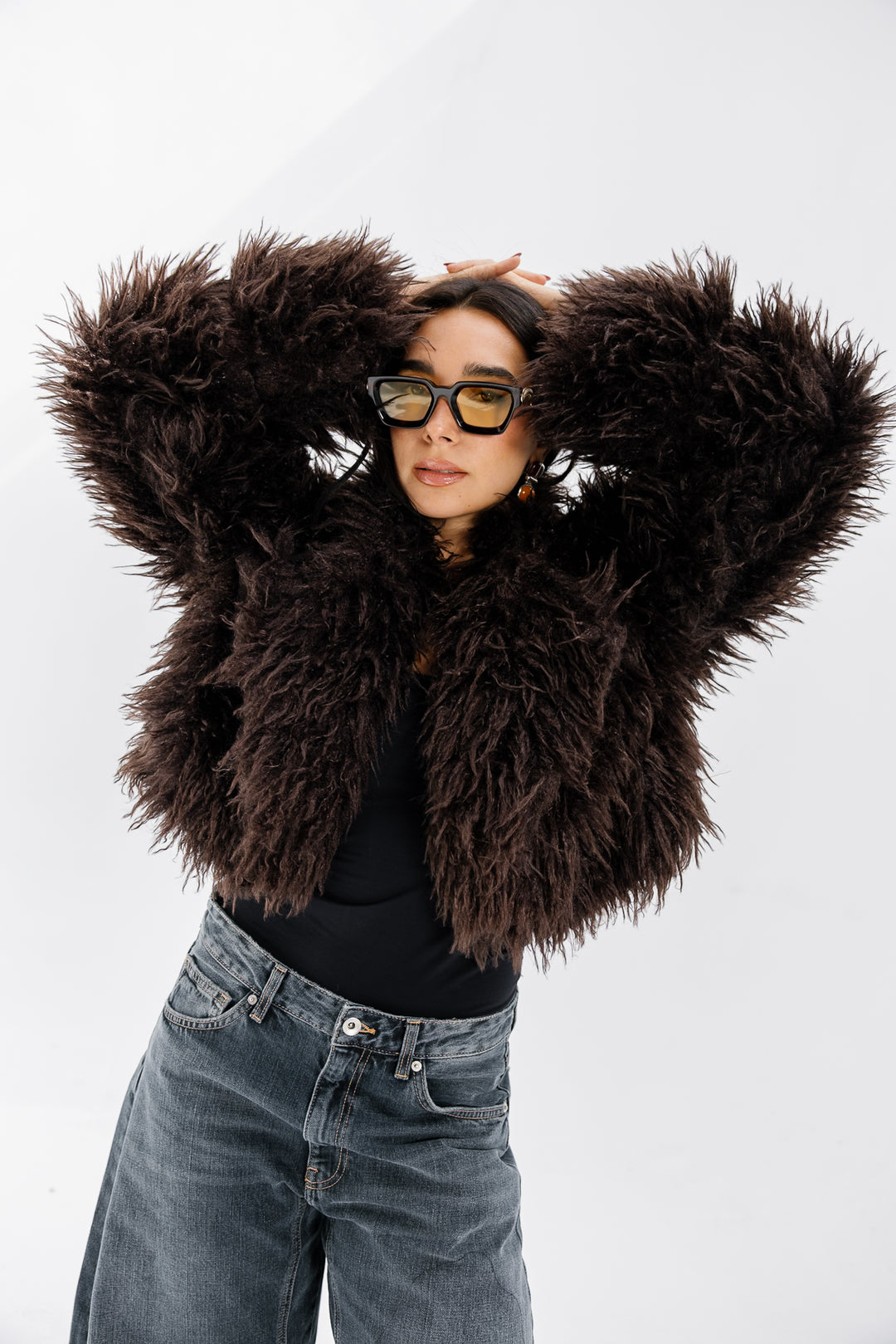 Bold Fur Jacket - Brown (Premium Edition)