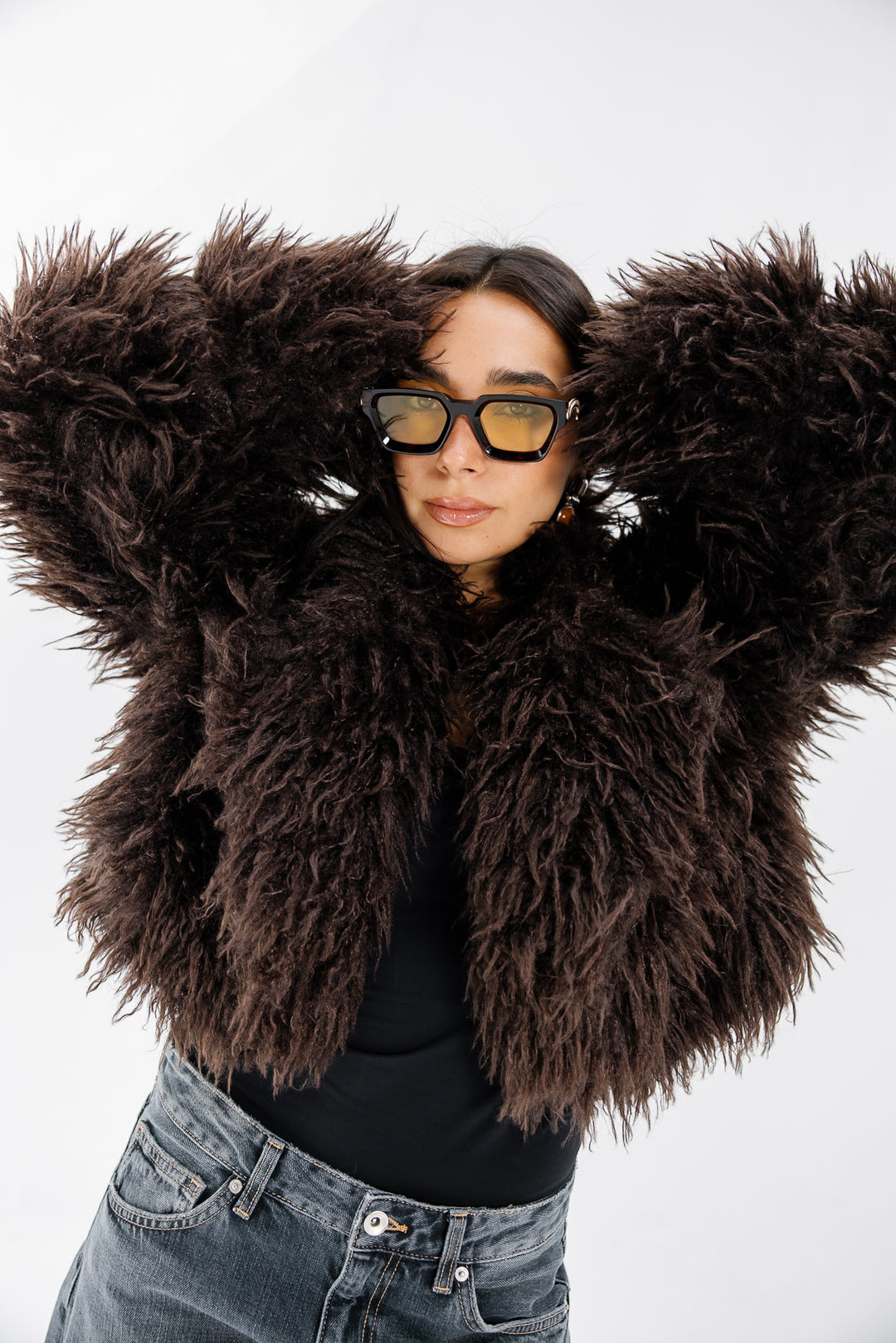 Bold Fur Jacket - Brown (Premium Edition)