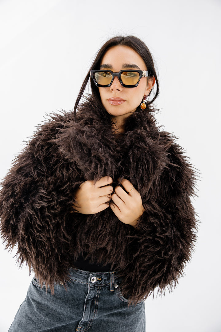 Bold Fur Jacket - Brown (Premium Edition)