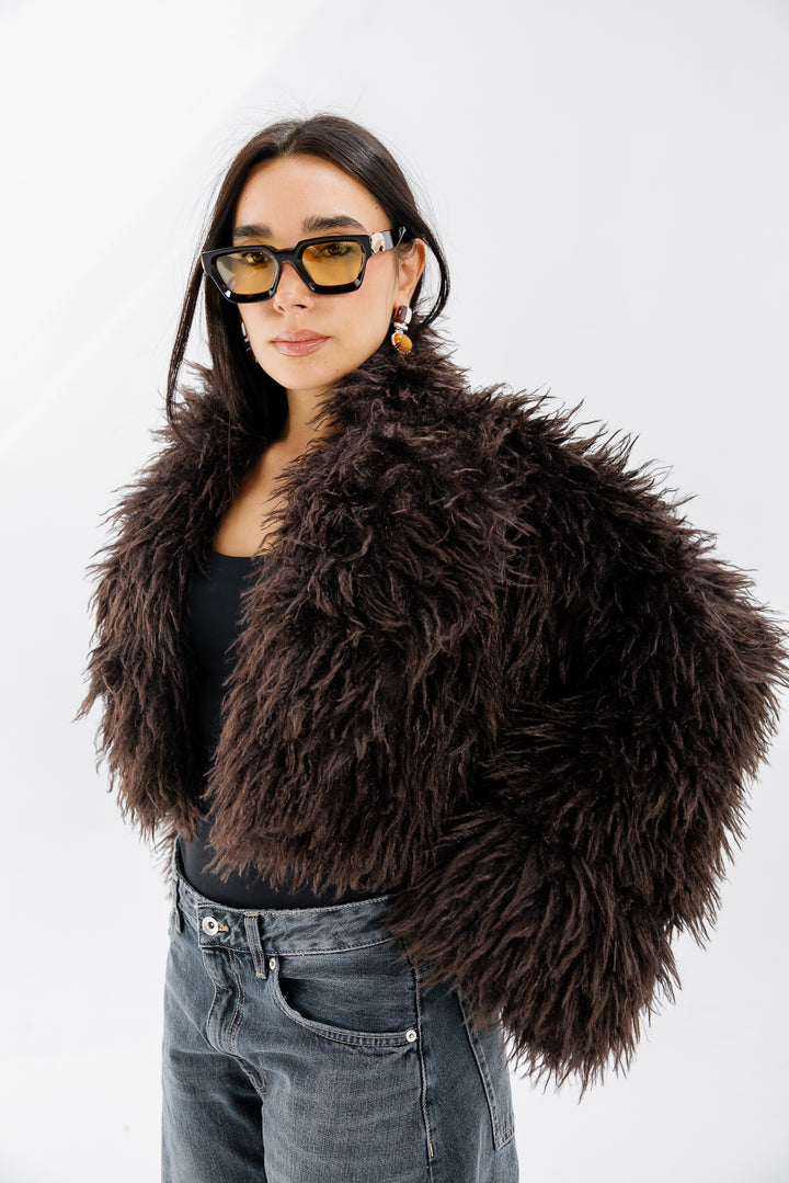 Bold Fur Jacket - Brown (Premium Edition)