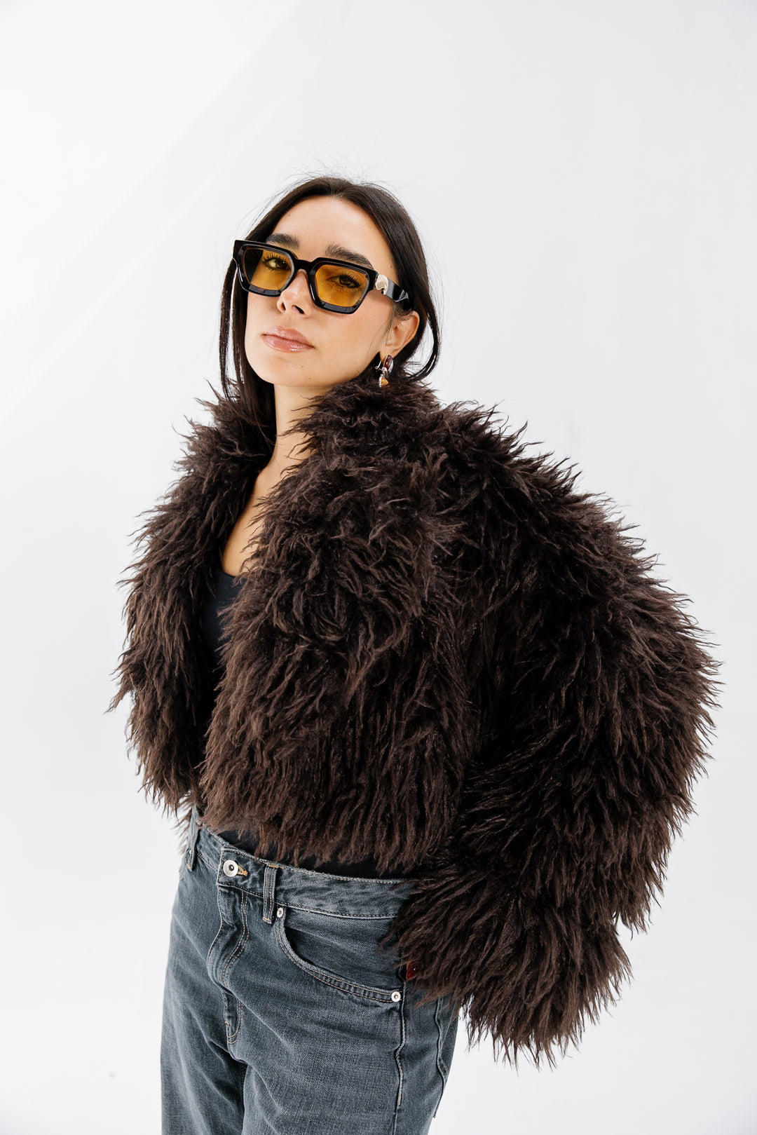 Bold Fur Jacket - Brown (Premium Edition)