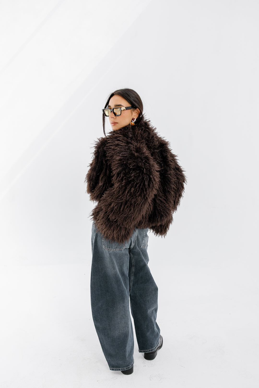 Bold Fur Jacket - Brown (Premium Edition)