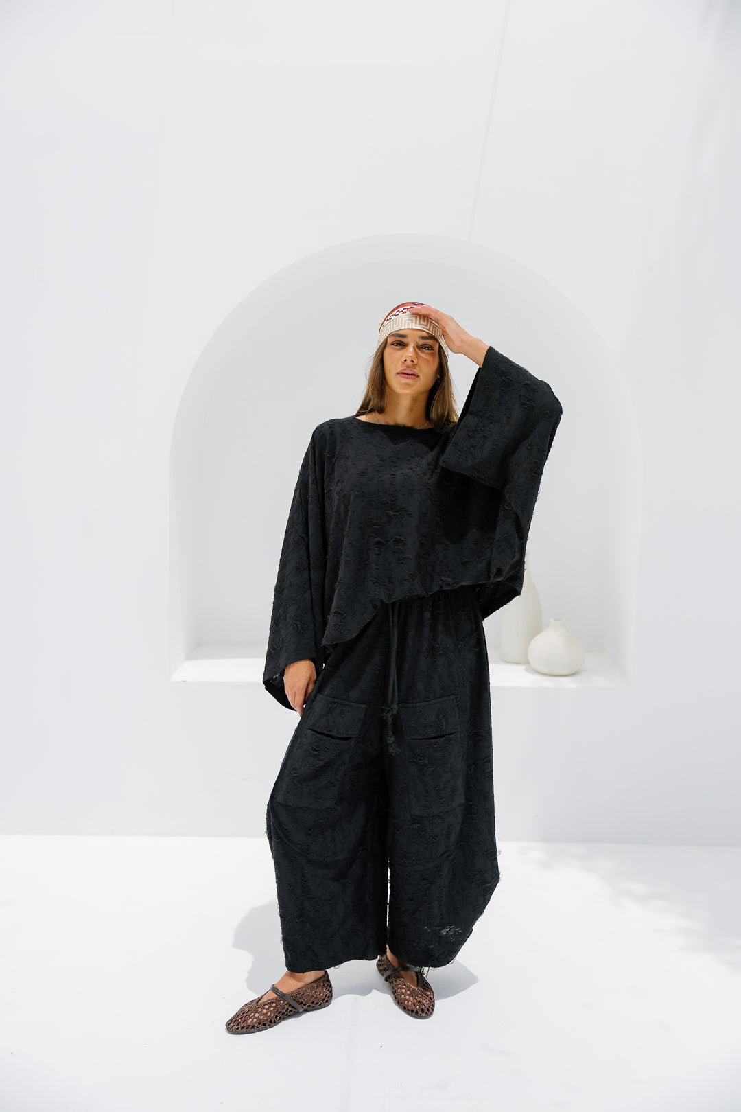 Jacquard Pants - Black