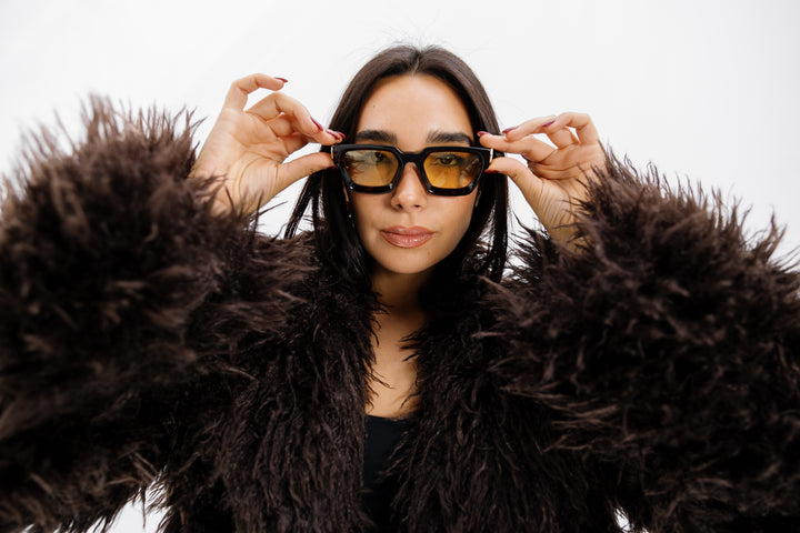 Bold Fur Jacket - Brown (Premium Edition)