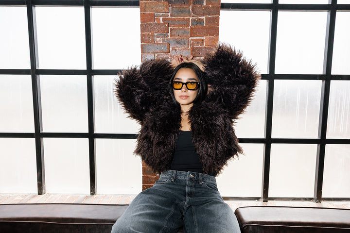 Bold Fur Jacket - Brown (Premium Edition)